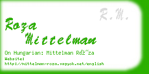 roza mittelman business card